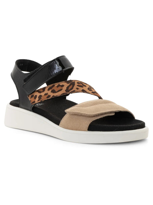 Ara Women's Marina Triple Adjustable Sandal - Beige multi