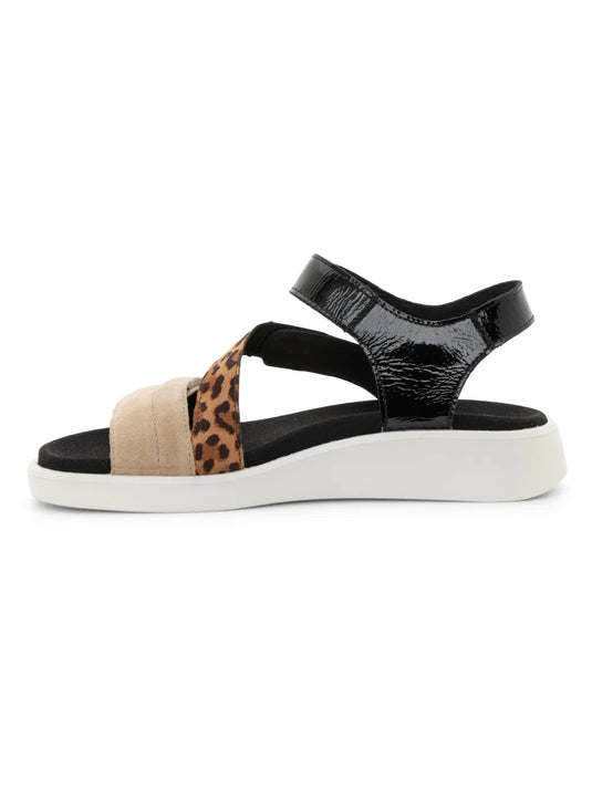 Ara Women's Marina Triple Adjustable Sandal - Beige multi