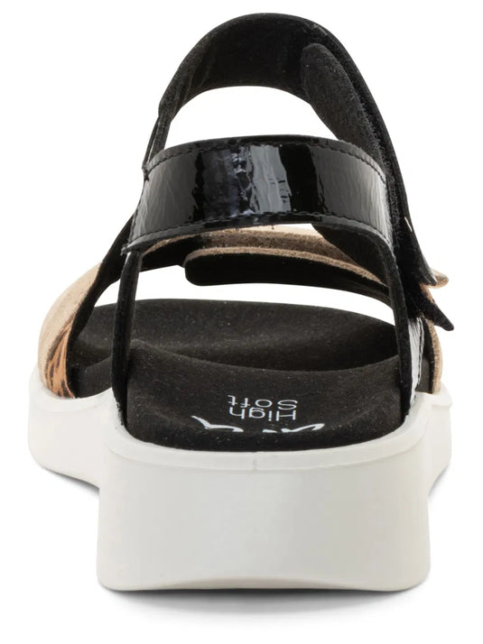 Ara Women's Marina Triple Adjustable Sandal - Beige multi