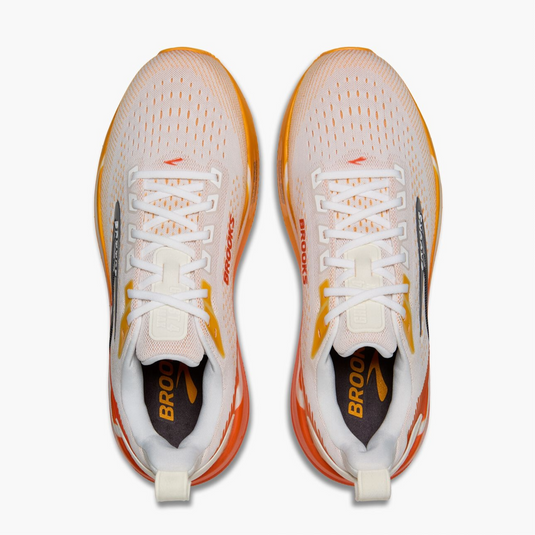 Brooks Men's Ghost Max 4 Run/Walk - White/Orange/Red