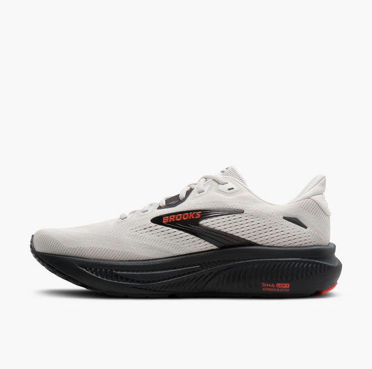 Brooks Men's Ghost 18 Sneaker Coconut/Pearl/Tigerlily