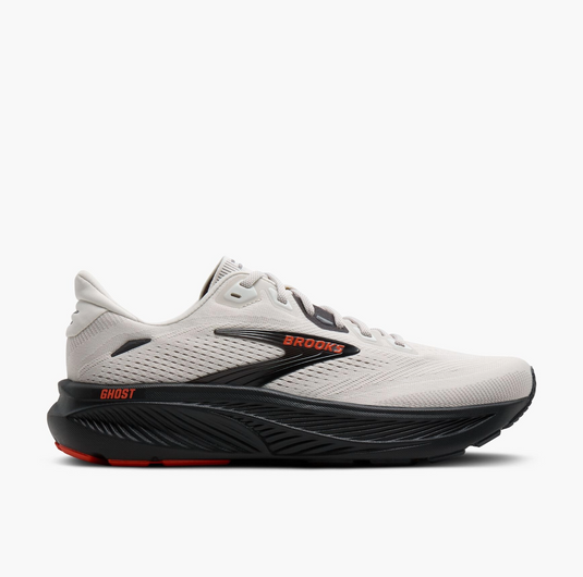 Brooks Men's Ghost 18 Sneaker Coconut/Pearl/Tigerlily