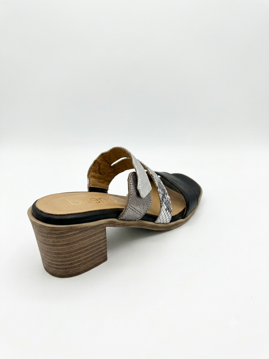 Bueno Women's Mallory Heel Sandal Black Multi