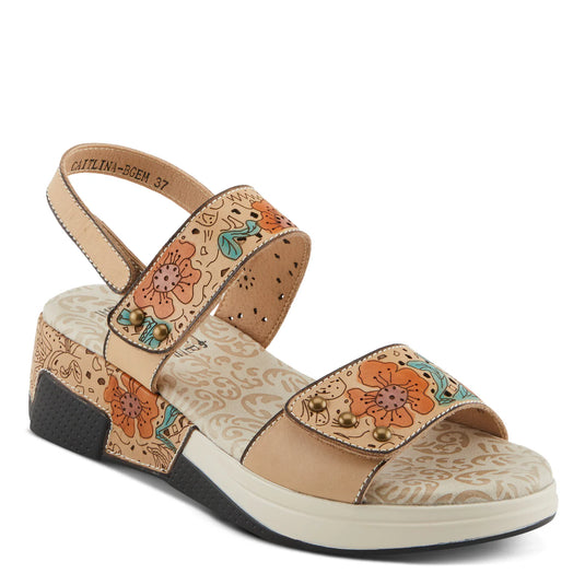 Spring Step Women's L'ARTISTE CAITLINA SANDALS BEIGE MULTI