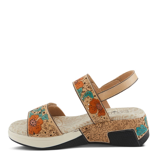 Spring Step Women's L'ARTISTE CAITLINA SANDALS BEIGE MULTI