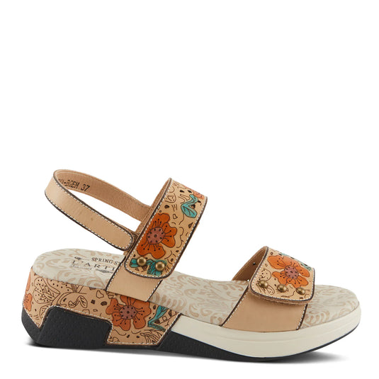 Spring Step Women's L'ARTISTE CAITLINA SANDALS BEIGE MULTI