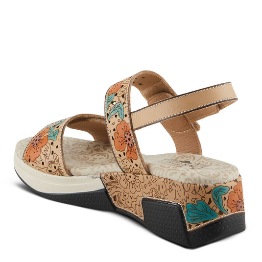 Spring Step Women's L'ARTISTE CAITLINA SANDALS BEIGE MULTI