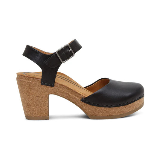 Aetrex Women's Finley Closed Toe Heel Sandal Black