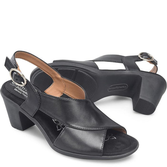 Comfortiva Women's Katara Back Strap Sandal Black