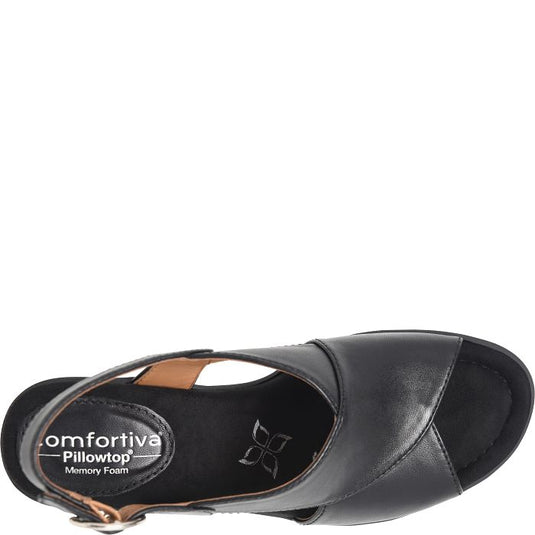 Comfortiva Women's Katara Back Strap Sandal Black