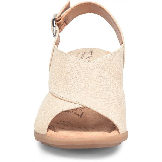 Comfortiva Women's Katara Back Strap Sandal Cream