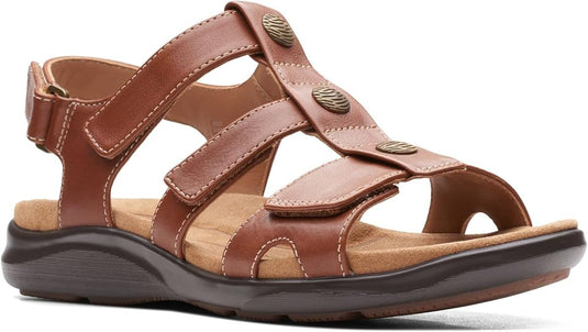 Clarks Women's Kylyn Step Sandal - Dark Tan
