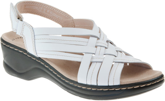 Women's Clarks Lexi Carmen Slingback Sandal White Leather