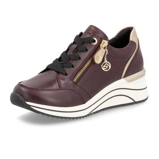 Remonte Women's Eleni Sneaker Cerise/Ginger Gold