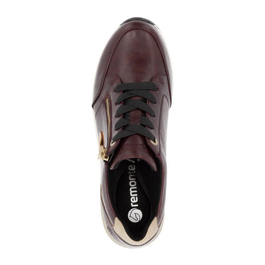 Remonte Women's Eleni Sneaker Cerise/Ginger Gold