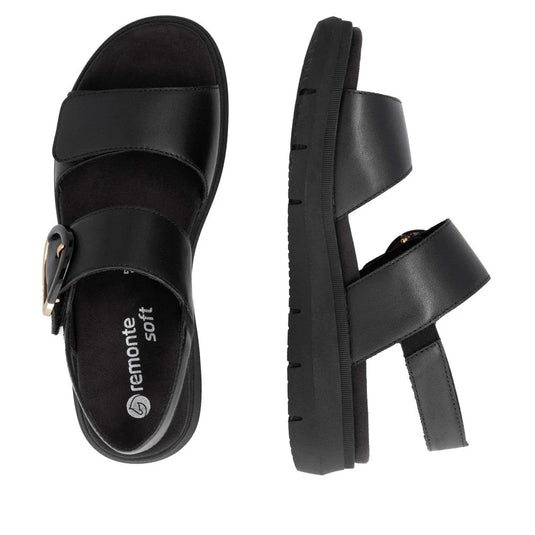 Remonte By Rieker Jocelyn D2K50 Wedge Sandal Black