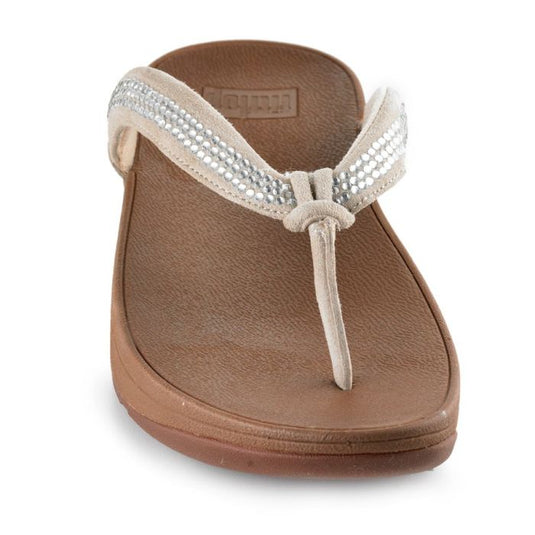Fitflop Women's Crystal Swirl Flip Flop Nude