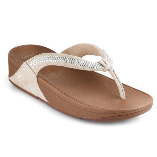 Fitflop Women's Crystal Swirl Flip Flop Nude