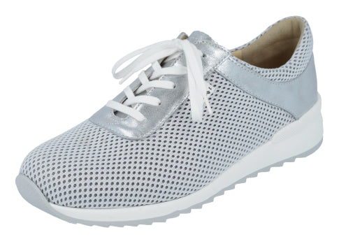 Finn Comfort Women's Cerritos Walking Shoe White/Silver