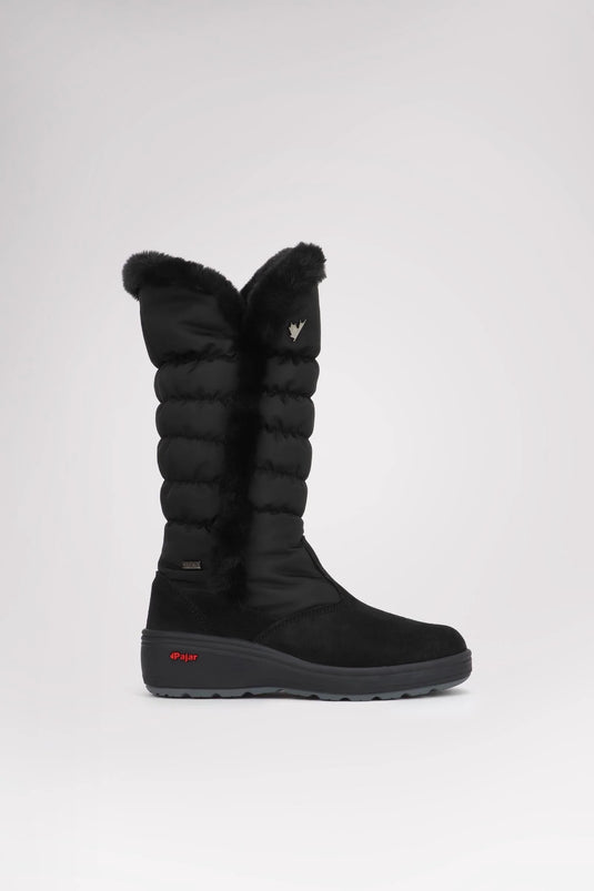 Pajar Sira Women's High Zip Boot w/ Ice Gripper - Black