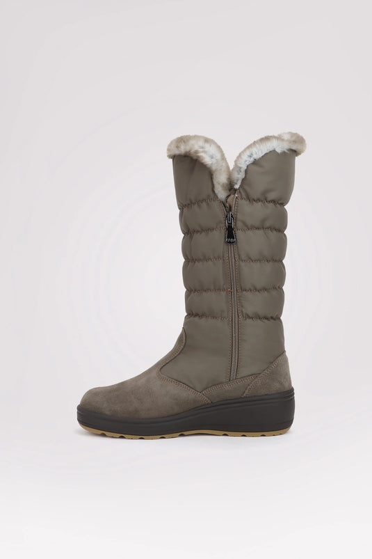 Pajar Sira Women's High Zip Boot w/ Ice Gripper - Taupe