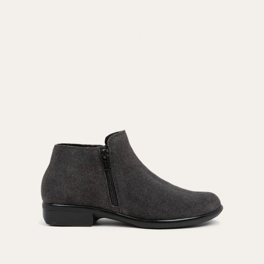 Naot Women's Helm Aura Bootie Black Embossed Suede