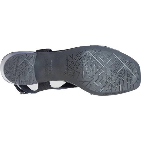 Munro Women's Jenny Sandals Black Lizard Print Nubuck