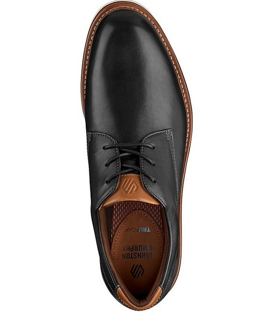 Johnston & Murphy Men's Tyson Dress Plain Toe Black