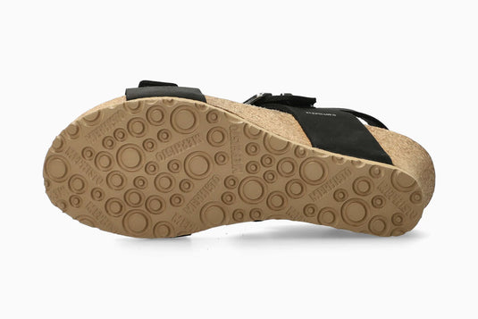 Mephisto Women's Lissandra Wedge Sandals Black Sandalbuck