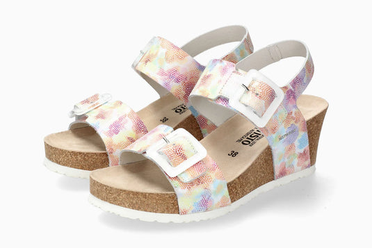 Mephisto Women's Lissia Wedge Sandals Multicolored