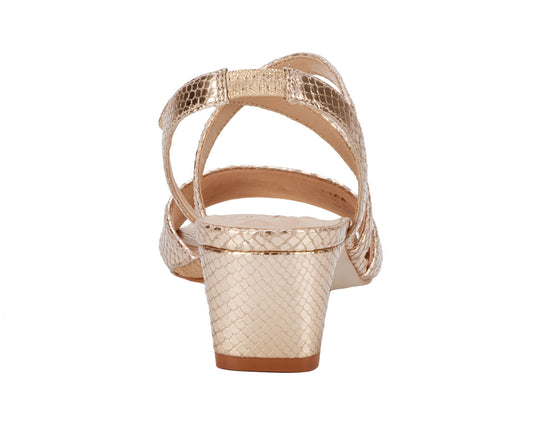 Ros Hommerson LIZA - Gold Snake Print Leather