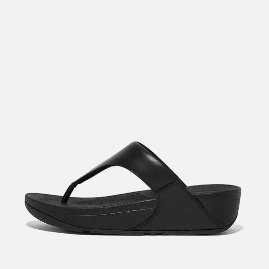 Fit Flop Women's LULU Leather Toe-Post Sandals Black