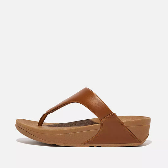 Fit Flop Women's LULU Leather Toe-Post Sandals Light Tan