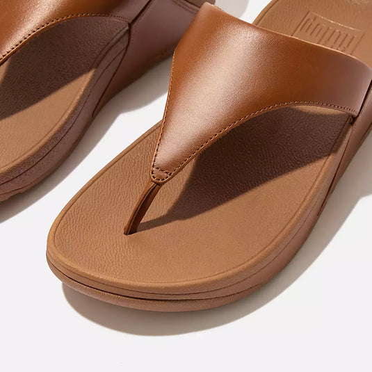 Fit Flop Women's LULU Leather Toe-Post Sandals Light Tan