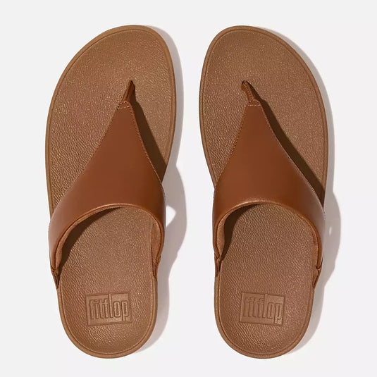 Fit Flop Women's LULU Leather Toe-Post Sandals Light Tan