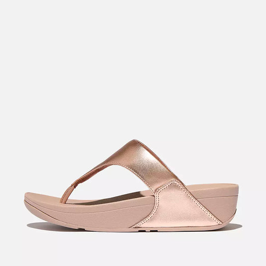 Fit Flop Women's LULU Leather Toe-Post Sandals Rose Gold
