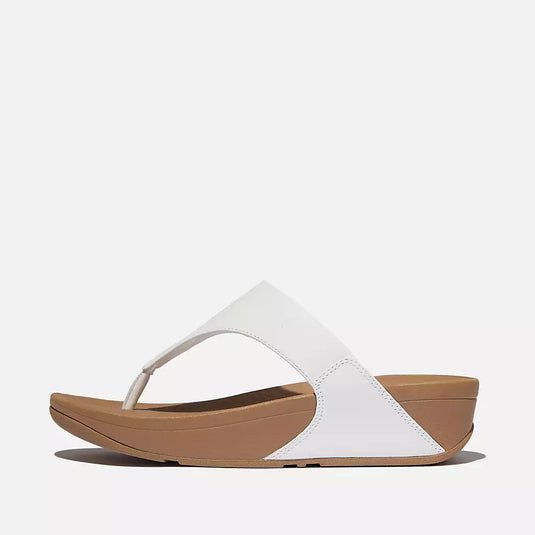 Fit Flop Women's LULU Leather Toe-Post Sandals White