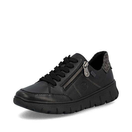 Rieker Women's Heike N1301 water-repellent sneaker Black