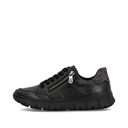 Rieker Women's Heike N1301 water-repellent sneaker Black