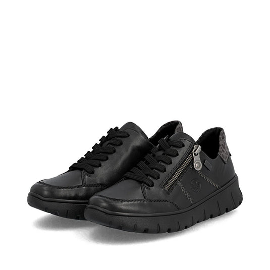 Rieker Women's Heike N1301 water-repellent sneaker Black