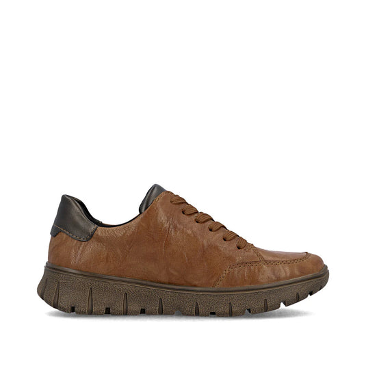Rieker Women's Heike N1301 water-repellent sneaker Brown
