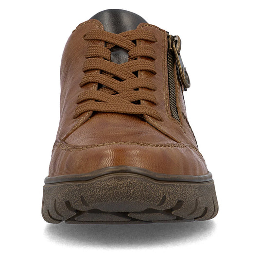 Rieker Women's Heike N1301 water-repellent sneaker Brown