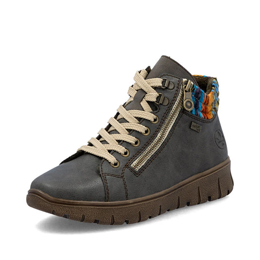 Rieker Women's Heike N1305 Lace up boot Basalt
