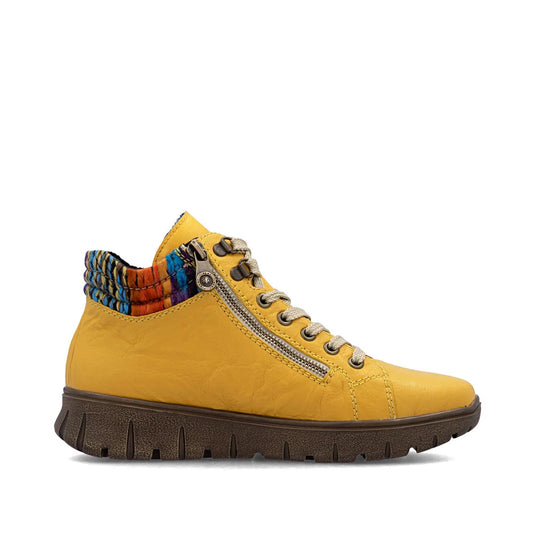 Rieker Women's Heike N1305 Lace up boot  Yellow