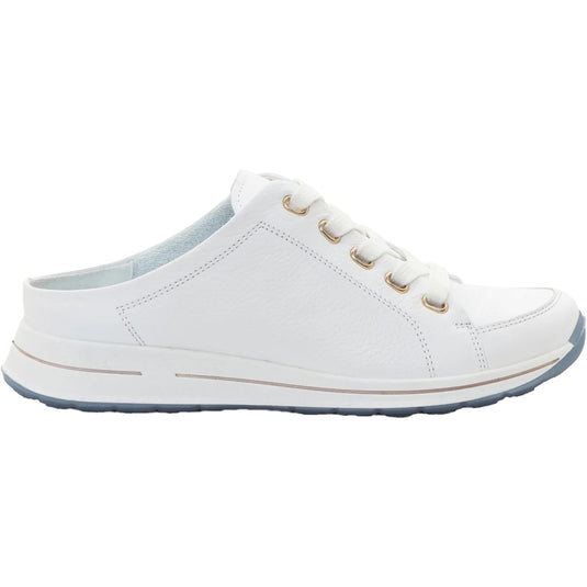 Ara Women's Orlando Lace-up Clog Shoes White Calf Leather
