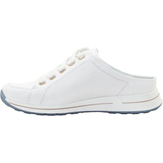 Ara Women's Orlando Lace-up Clog Shoes White Calf Leather