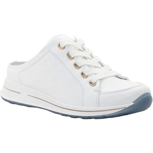 Ara Women's Orlando Lace-up Clog Shoes White Calf Leather