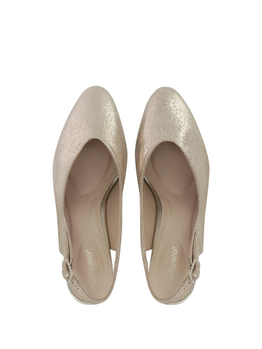 Piesanto Women's  230230 Slingback Kit Pump Platinum Metal suede