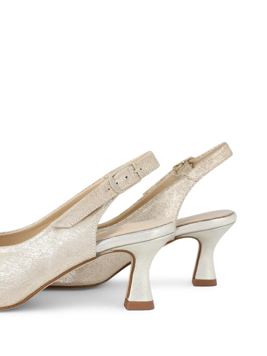 Piesanto Women's  230230 Slingback Kit Pump Platinum Metal suede