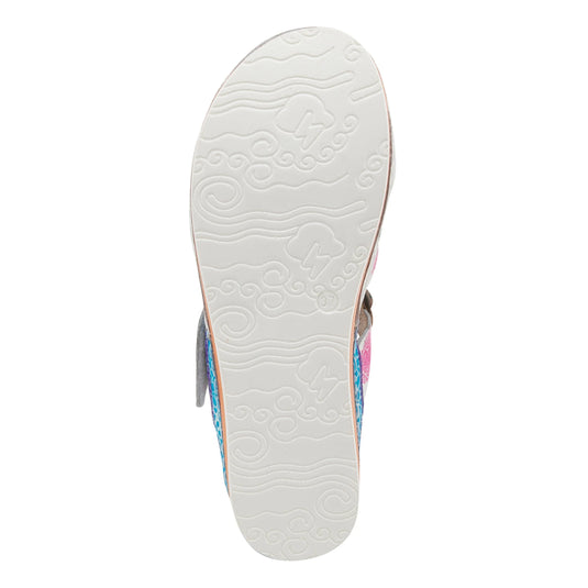 Spring Step L'ARTISTE Women's PILLOW SANDAL White Multi